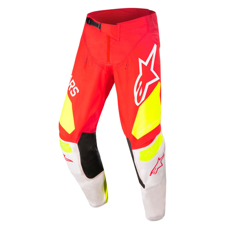 Alpinestars 2022 Techstar Factory Red Fluro/White/Yellow Fluro Pants