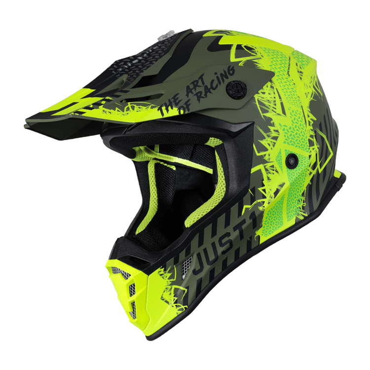 Just1 J38 Mask Army Green/Fluo Yellow/Black Matt Helmet