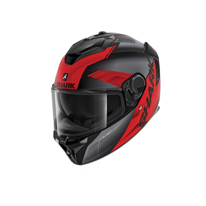 Shark Spartan GT Elgen Matt Black/Anthracite/Red Helmet