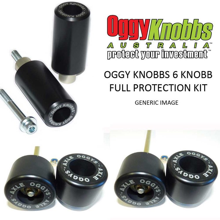 Oggy Knobbs BMW S1000XR 15-17 Full Protection Kit (Black Knobbs includes H/bar and Frame protectors)
