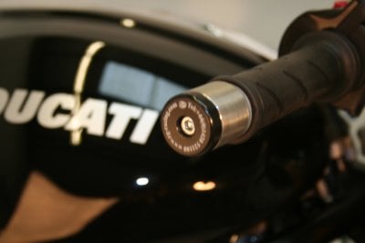 R&G Ducati Monster S4RS/Aprilia SL750 Black Bar End Protectors