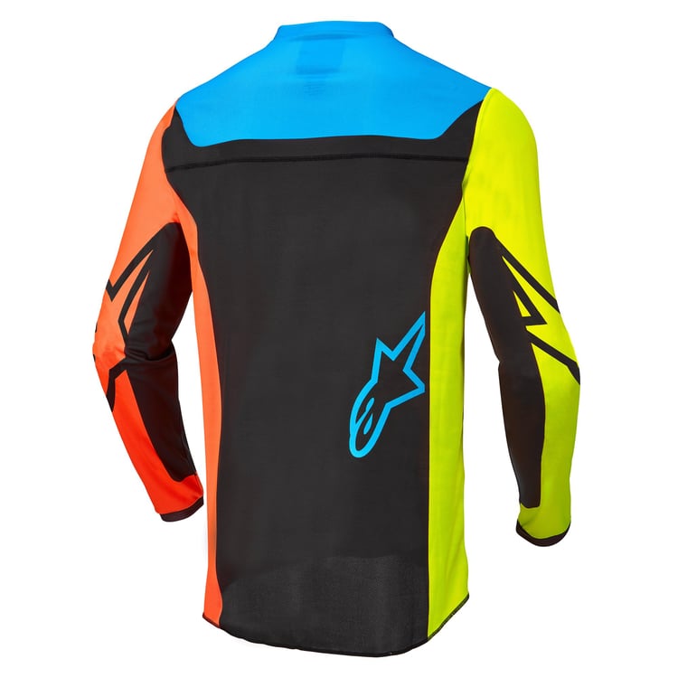 Alpinestars 2022 Youth Racer Compass Black/Yellow Fluro/Coral Jersey