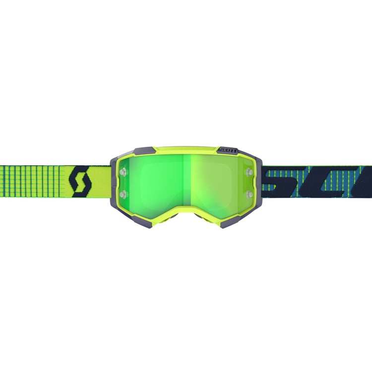 Scott Fury Blue/Yellow / Green Chrome Works Goggle