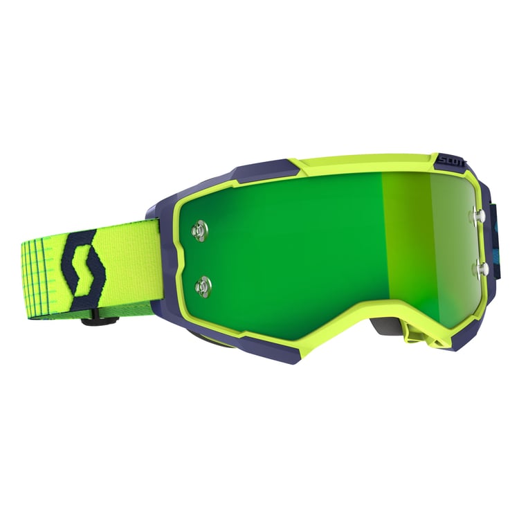 Scott Fury Blue/Yellow / Green Chrome Works Goggle