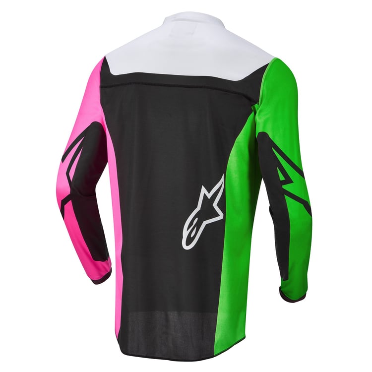 Alpinestars 2022 Kids Racer Compass Black/Green/Fluro Pink Jersey