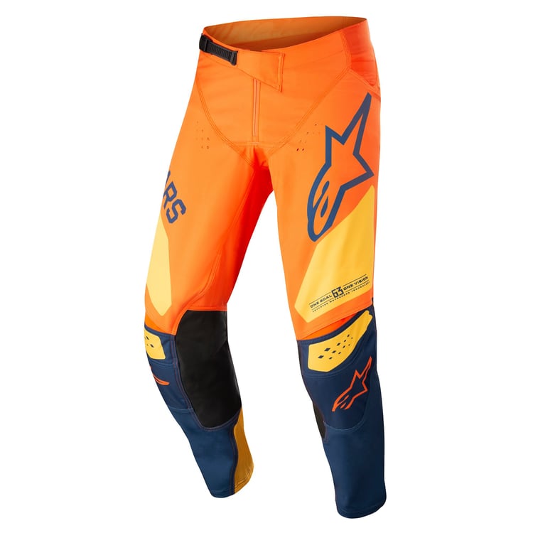 Alpinestars 2022 Youth Racer Factory Orange/Dark Blue/Warm Yellow Pants