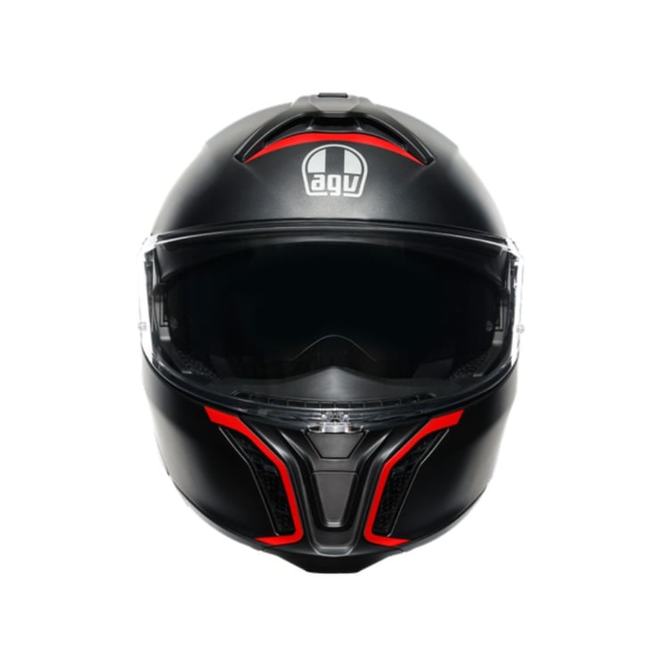 AGV TourModular Frequency Matt Gunmetal/Red Helmet