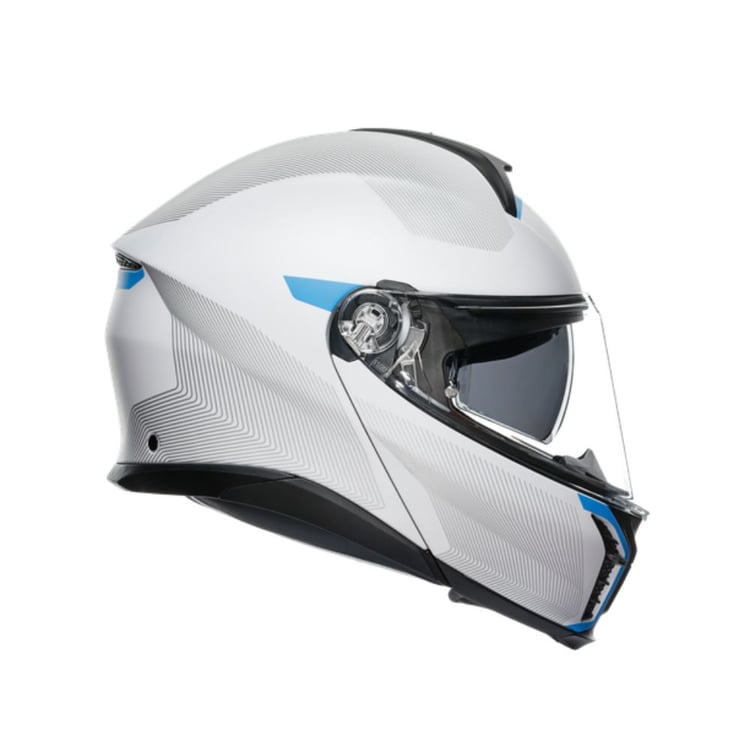 AGV TourModular Frequency Light Grey/Blue Helmet