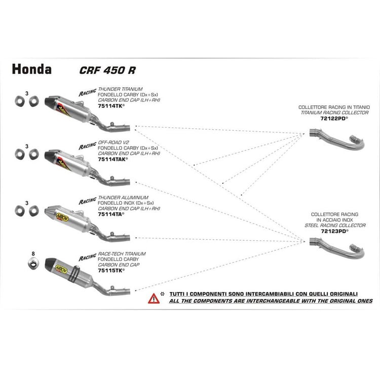 Arrow Honda CRF450R 15-16 Stainless Collector