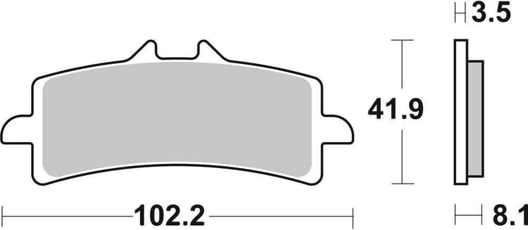 SBS Sintered Road Front Brake Pads - 841HS