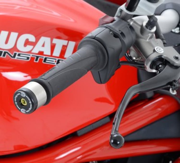 R&G Ducati 848/Diavel/Monster 1200/S / KTM RC125/200 Black Bar End Sliders
