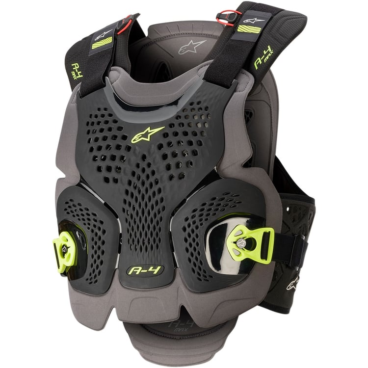 Alpinestars A-4 Max Black/Anthracite/Yellow Fluo Chest Protector