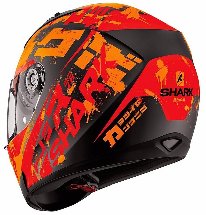 Shark Ridill Kengal Mat Black/Orange/Red Helmet