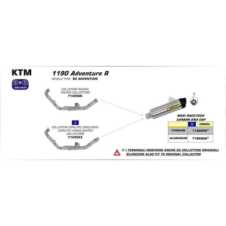 Arrow KTM Race-Tech Titanium with Carbon End Cap Silencer