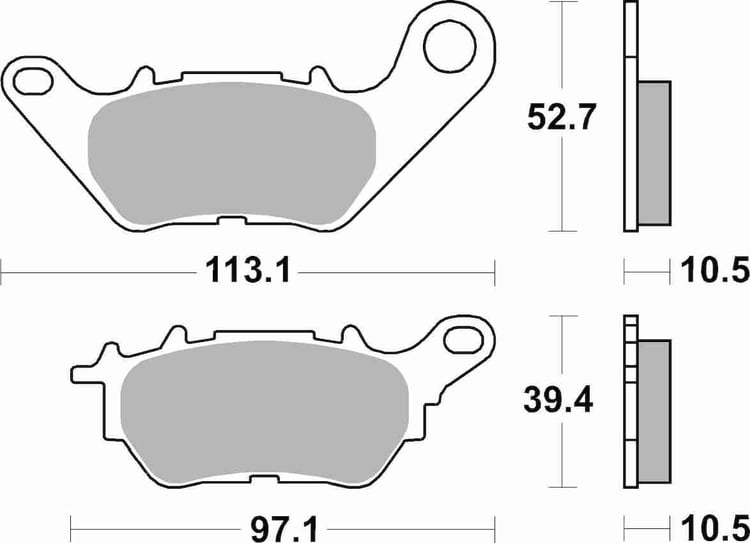 SBS Carbon Tech Scooter Front / Rear Brake Pads - 230CT