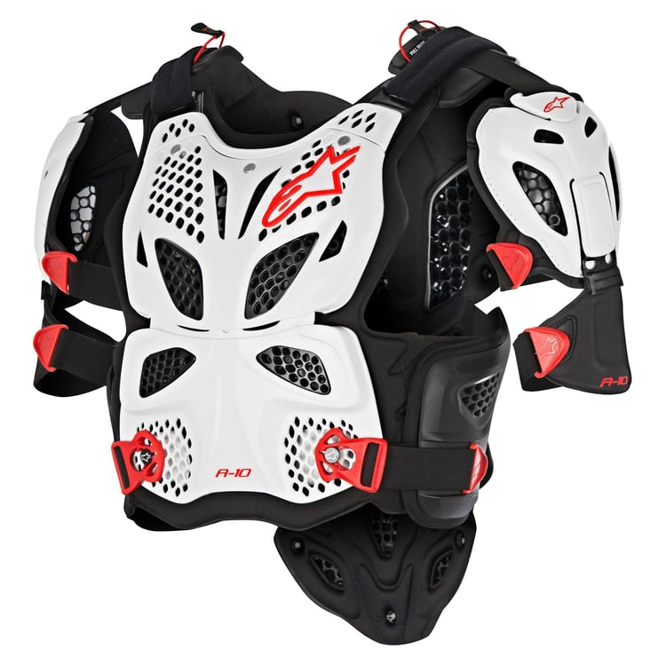 Alpinestars A10 White/Black/Red Chest Armour