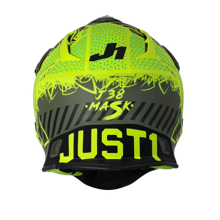 Just1 J38 Mask Army Green/Fluo Yellow/Black Matt Helmet