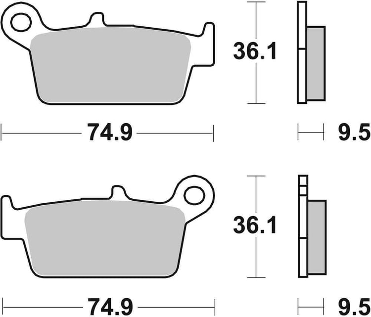 SBS Sintered Offroad Front / Rear Brake Pads - 604SI