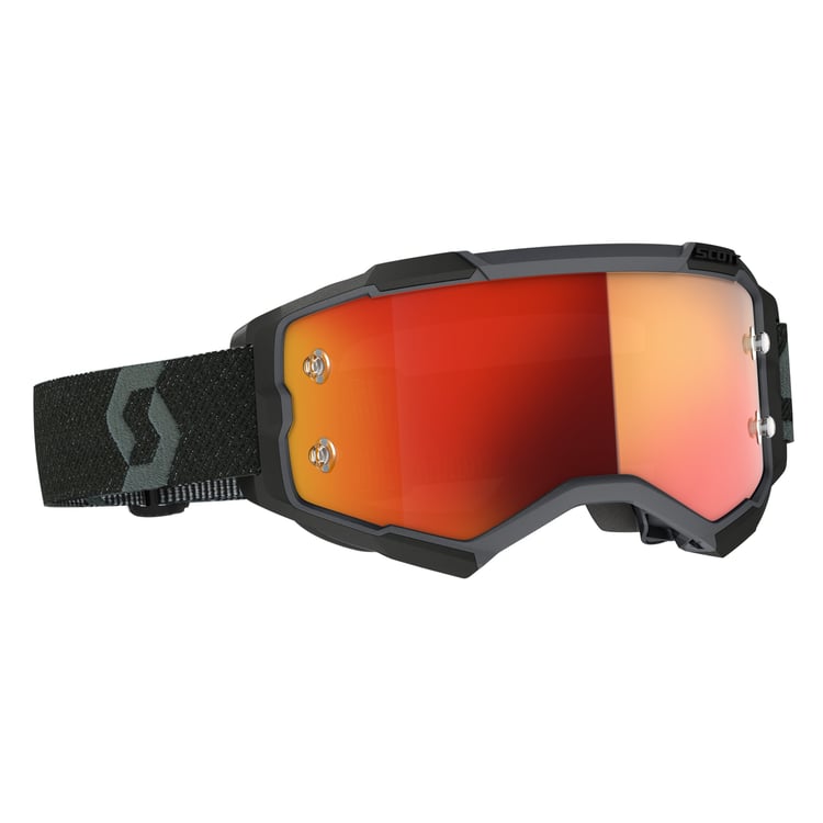 Scott Fury Black / Orange Chrome Works Goggle