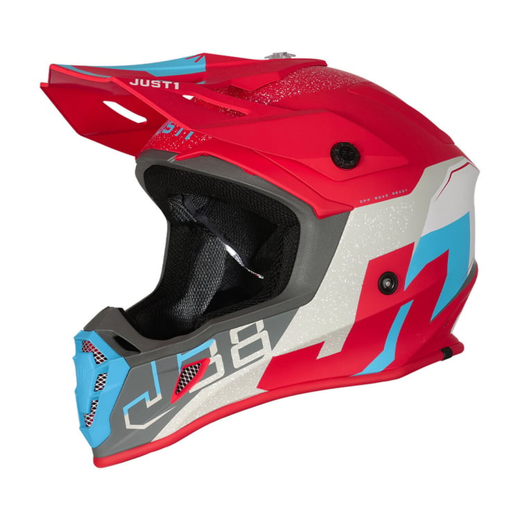 Just1 J38 Korner Blue/Red Matt Helmet