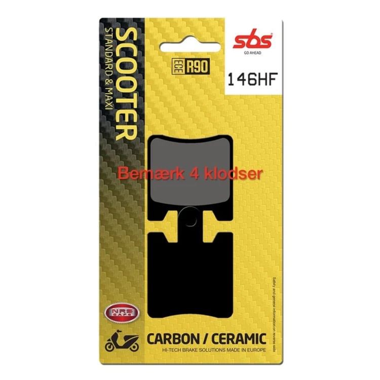 SBS Ceramic Scooter Front / Rear Brake Pads - 146HF