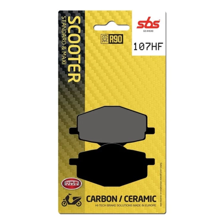 SBS Ceramic Scooter Front / Rear Brake Pads - 107HF