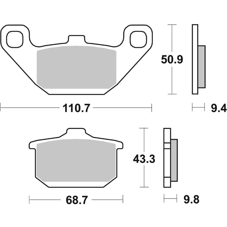 SBS Ceramic Front / Rear Brake Pads - 557HF