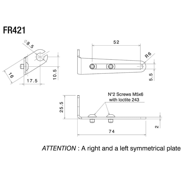 Rizoma FR421B Indicator Adapter