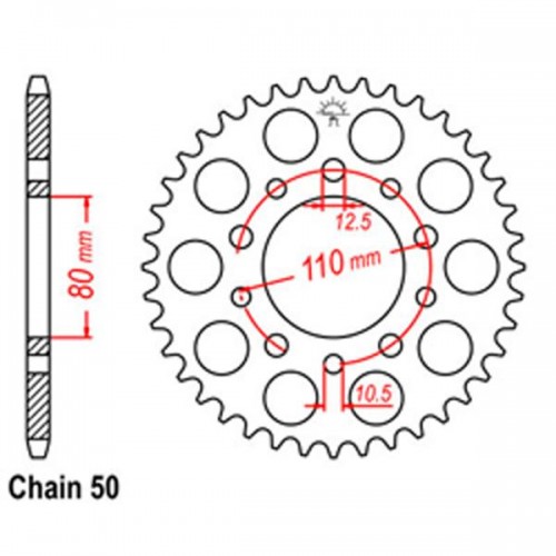 Rear Sprocket - Steel 42T 530P D/D