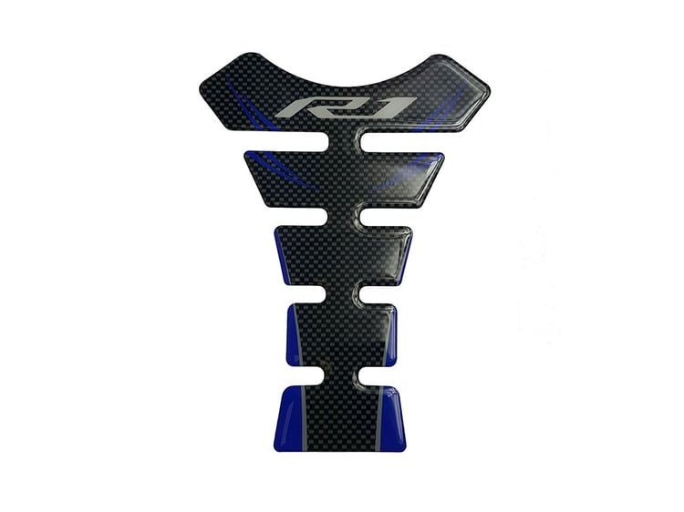 Yamaha R1 Blue/Carbon Tank Pad