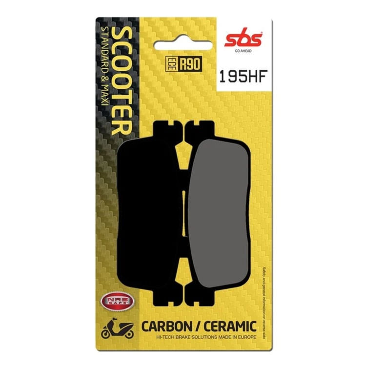 SBS Ceramic Scooter Front / Rear Brake Pads - 195HF