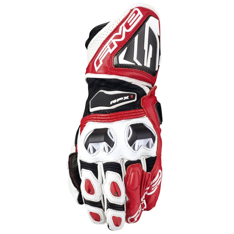 GUANTI MOTO RACING FIVE RFX1 WHITE / RED