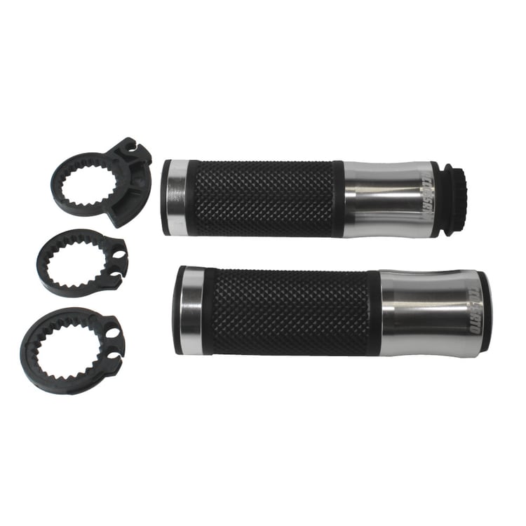 Accossato CNC Aluminium Silver Racing Grips