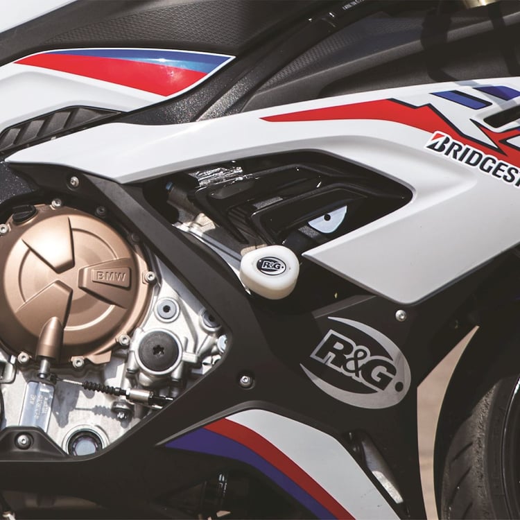 R&G BMW S1000RR White Aero Crash Protectors (Race)