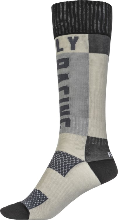 Fly Racing 2022 Thick Grey/Black Socks