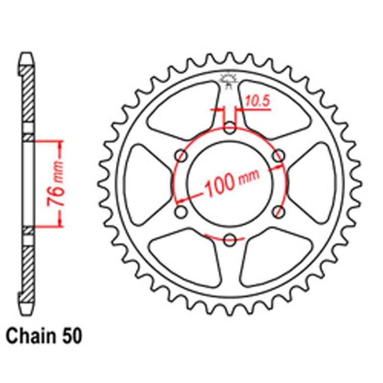 Rear Sprocket - Steel 52T 530P