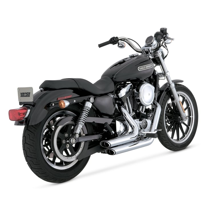 Vance & Hines Shortshots Staggered Sportster 04-13 Chrome Full Exhaust System