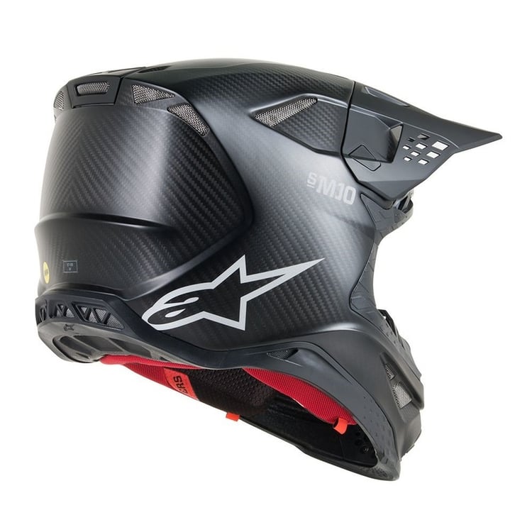 Alpinestars Supertech M10 Solid Black Matte/Carbon Helmet