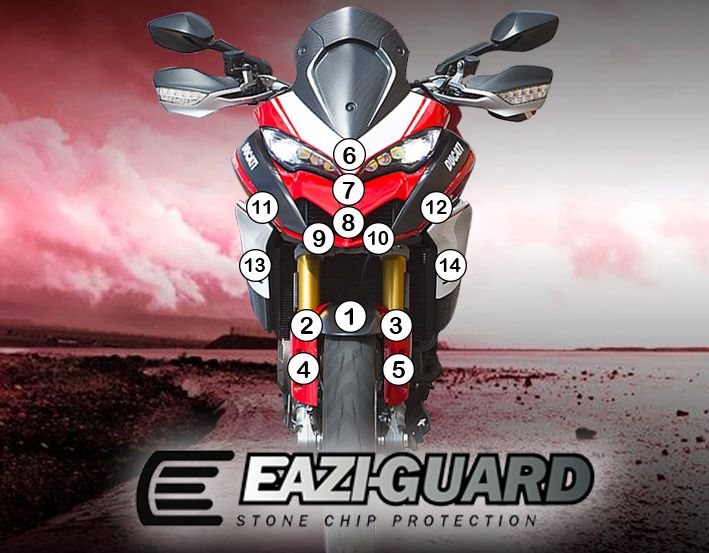 Eazi-Guard Ducati Multistrada 1260 Pikes Peak Gloss Paint Protection Film