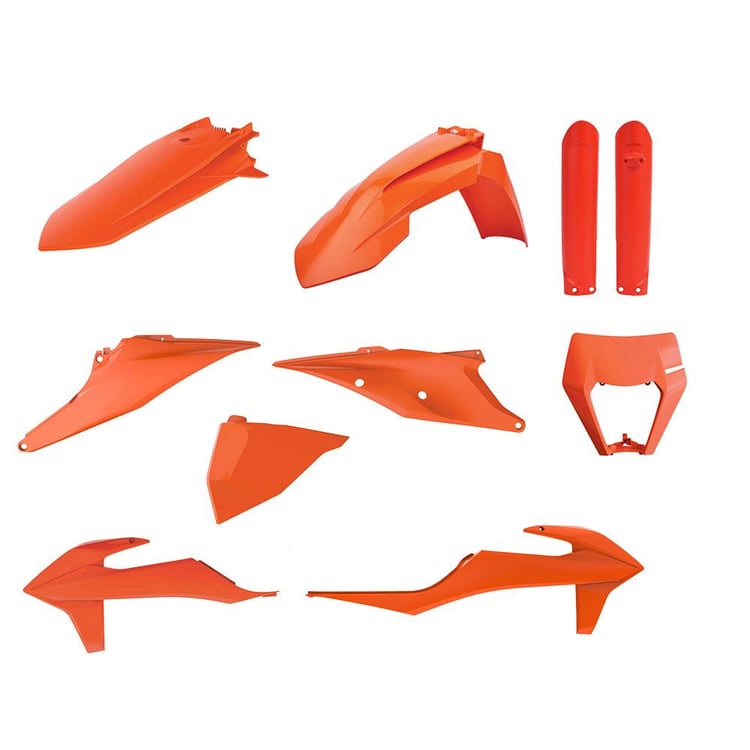 Polisport KTM EXC / EXC-F 20-21 Fluro Orange Enduro Plastic Kit
