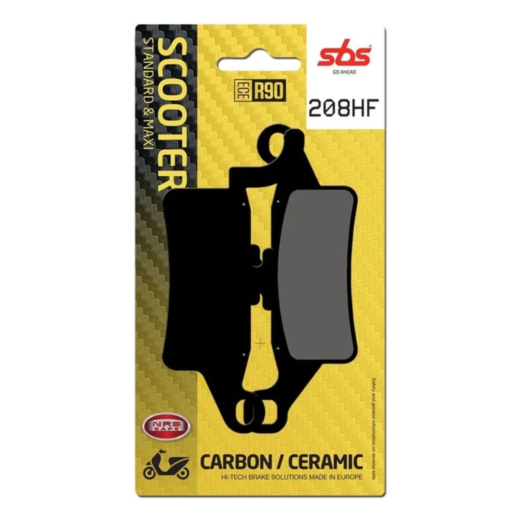 SBS Ceramic Scooter Front / Rear Brake Pads - 208HF