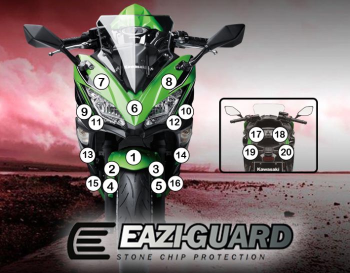 Eazi-Guard Kawasaki Ninja 650 2017 Gloss Paint Protection Film