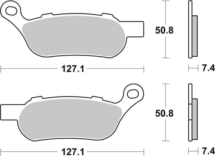 SBS HD Carbon Tech Road Front or Rear Brake Pads - 854H.CT