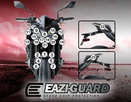 Eazi-Guard Kawasaki Z900 2017 - 2019 Gloss Paint Protection Film