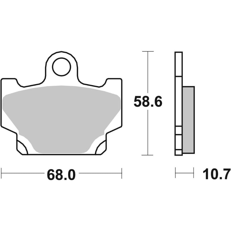 SBS Ceramic Front / Rear Brake Pads - 550HF