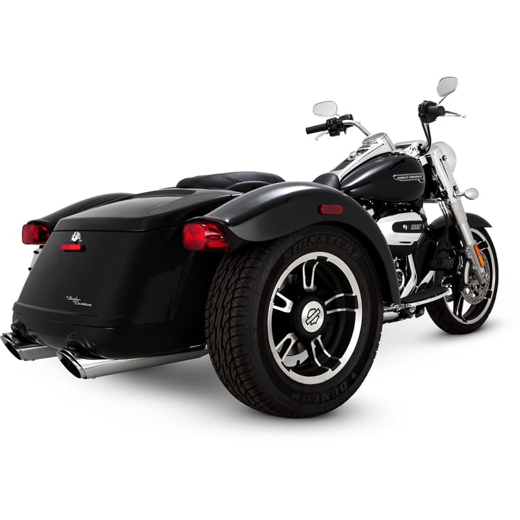 Vance & Hines Twin Slash Freewheeler Trike 17-20 Chrome Slip-On Exhaust