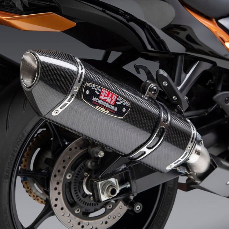 Yoshimura Suzuki Hayabusa 22-24 Race R-77 Dual Stainless/Carbon Muffler Slip On Exhaust