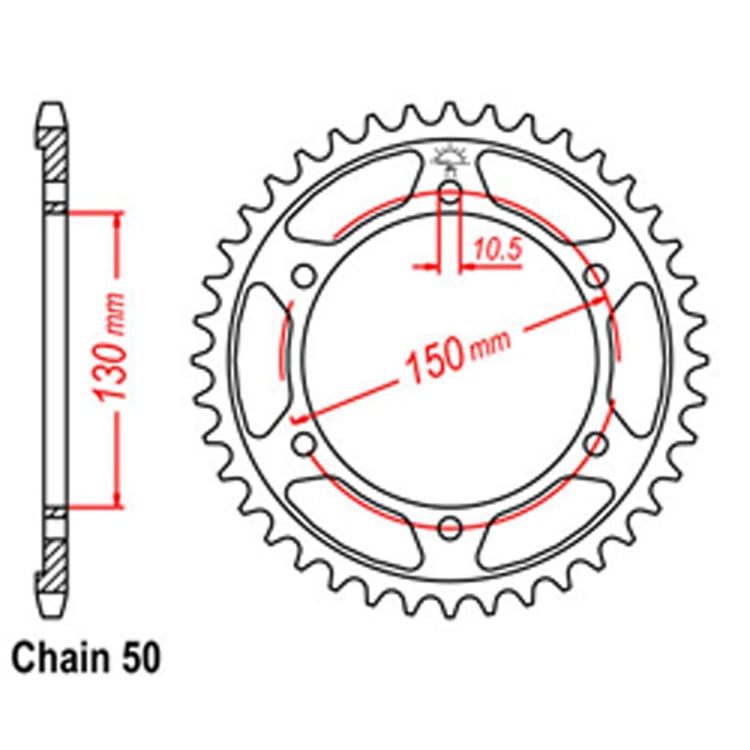 Rear Sprocket - Steel 47T 530P