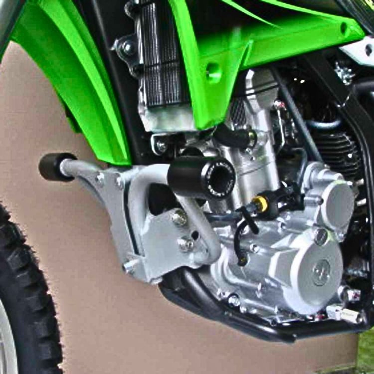 Oggy Knobb Kawasaki KLX250S / KLX250SF Black Knobb Frame Slider Kit