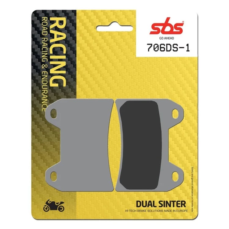 SBS Dual Sinter Racing Front Brake Pads - 706DS